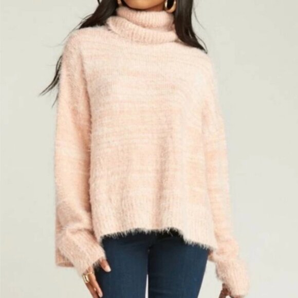 Show Me Your Mumu – Fatima Fuzzy Pink Turtleneck Sweater (Medium) - Picture 6 of 6